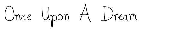 Once Upon A Dream font preview